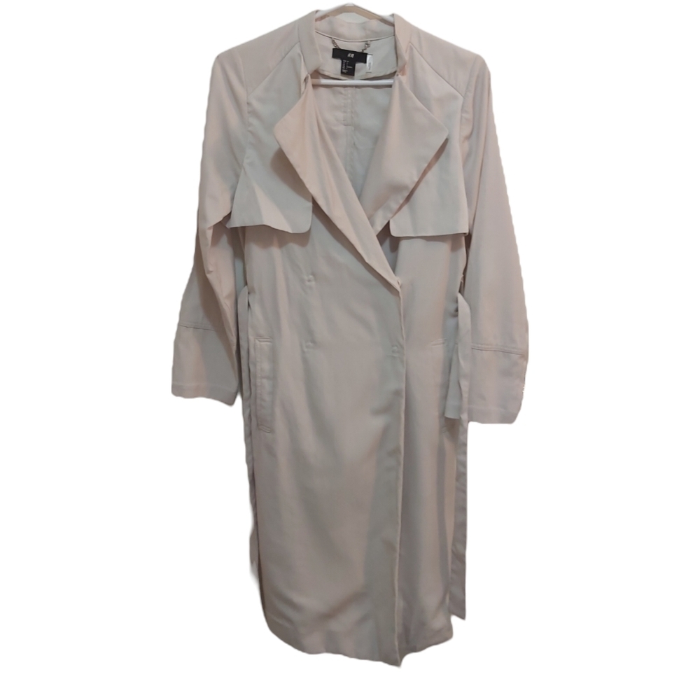 H&M Cream Trenchcoat Size 4